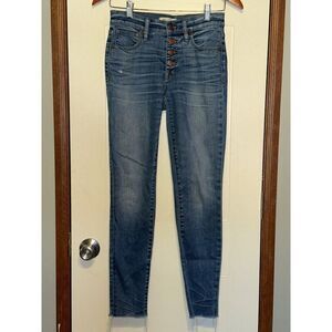 Madewell 9” High Riser Skinny Button Fly Jeans Size 25